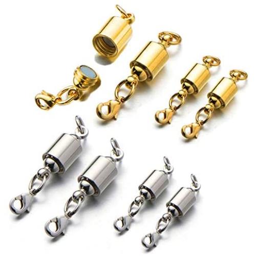 Zpsolution Screw Magnetic Clasps for Necklaces Safety Magnetic Locking Jewelry Clasp Converter