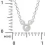 Disney Silver Plate Mickey Mouse Crystal Birthstone Necklace 18''