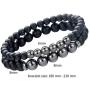 Joan Nunu Charm Bracelet for Men Women Black Mantra Prayer Beads