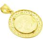 Walking Liberty Coin And Bezel Pendant 10K Yellow Gold