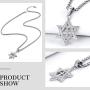 Richsteel Star of David Necklace for Men Women Stainless Steel/18K Gold Plated Hexagram Pendant with 22 Inches Chain Jewish Israel Jewelry