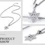 Richsteel Star of David Necklace for Men Women Stainless Steel/18K Gold Plated Hexagram Pendant with 22 Inches Chain Jewish Israel Jewelry