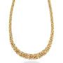 Miabella 18K Gold Plated Sterling Silver Italian Graduated Byzantine Chain Necklace for Women, 17, 18, 20 Inch 925 Handmade in Italy