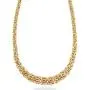 Miabella 18K Gold Plated Sterling Silver Italian Graduated Byzantine Chain Necklace for Women, 17, 18, 20 Inch 925 Handmade in Italy