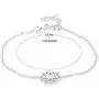 Vanbelle Sterling Silver Jewelry Lotus Charm Bracelet with Rhodium Plating for Women and Girls Vanbelle Sterling Silver Jewelry Lotus Charm Bracelet with Rhodium Plating for Women and Girls