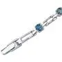 Peora London Blue Topaz Bracelet Sterling Silver 3.00 Carats Chic Design