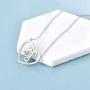 Heart Sister Necklace 925 Sterling Silver Infinity Jewelry for Women Sister Gift