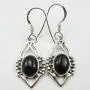 SilverStarJewel Black Onyx Earrings 1.4'' Solid Sterling Silver Fashion Gemstone SilverStarJewel Black Onyx Earrings 1.4'' Solid Sterling Silver Fashion Gemstone