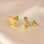 Butterfly Earrings Women, Studs Gold Danity Small Cute Minimalist Sensitive Ear Hypoallergenic Fashion Gift Girlfriends Mom Sister Aunt Friend Classmate Jewelry