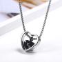 Urn Necklace for Baby Boy Ashes Baby Feet Ash Pendants Cremation Jewelry I Love You to The Moon and Sun Back
