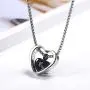 Urn Necklace for Baby Boy Ashes Baby Feet Ash Pendants Cremation Jewelry I Love You to The Moon and Sun Back