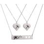 TRX-C Mother Daughter Necklace Dandelion Wishes Bar Necklace Jewelry Set Mother Daughter