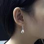 925 Sterling Silver Ear Needle With Teardrop & Waterdrop Earrings