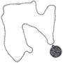 CHI-RHO Constantine Christian Jewelry Monogram Christogram XP Cross Chirho Jesus Christ name bible verse JN8:12 pewter Mens Pendant Necklace Protection Amulet Lucky Charm Medallion Silver ball Chain