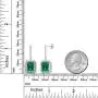 Gem Stone King 925 Sterling Silver Green Simulated Emerald Earrings For Women (4.96 Cttw Emerald Cut 9X7MM)