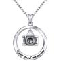 925 Sterling Silver Jewelry Oxidized Camera Pendant Necklace Photographer Gifts for Women Birthday Gifts