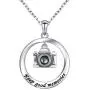 925 Sterling Silver Jewelry Oxidized Camera Pendant Necklace Photographer Gifts for Women Birthday Gifts