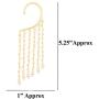 Touchstone Indian Bollywood Trendy and Innovative Look Faux Pearls hangings Long Bridal Chandelier Designer Jewelry Earrings for Women in Gold Tone