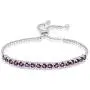 Parade of Jewels Genuine Quartz Adjustable''Bolo'' Bracelet in Sterling Silver Parade of Jewels Genuine Quartz Adjustable''Bolo'' Bracelet in Sterling Silver