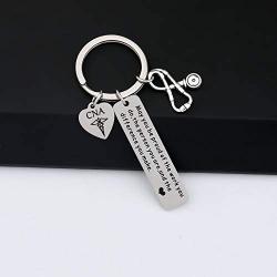 SEIRAA CNA Keychain Certified Nursing Assistant Gift for CNA Graduates You Make a Difference Keychain