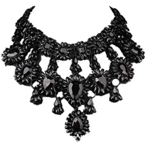 Hamer Womens Multi-Color Crystal Statement Chokers Necklace Pendant Jewelry for Girls Hamer Womens Multi-Color Crystal Statement Chokers Necklace Pendant Jewelry for Girls