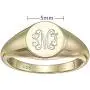Saalort Customized Female Signet Ring Personalized 925 Sterling Silver Custom 3 Letters Saalort Customized Female Signet Ring Personalized 925 Sterling Silver Custom 3 Letters