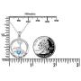 DAOSHANG 925 Sterling Silver I Love You Mom Elephant Mother Daughter Round Pendant Necklace for Women Animal Jewelry Gift