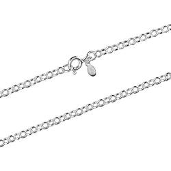 LeCalla Links Sterling Silver Italian Jewelry 1.5 MM, 2 MM, 3 MM Rolo Link Chain Necklace for Teen Women and Men (16, 18, 20, 24 Inches)