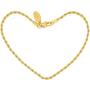 Lifetime Jewelry 2mm Rope Chain Bracelet 24k Real Gold Plated for Women and Men