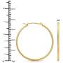 14k Yellow Gold Twisted Square Tube Hoop Earrings