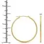14k Yellow Gold Twisted Square Tube Hoop Earrings