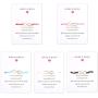 Thunaraz 5Pcs Friendship Bracelet Set with Message Card Make a Wish Adjustable Bracelet Star Heart Handmade Bracelet Simple Fashion Women Jewelry Gifts