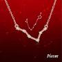 NEIQII Zodiac Constellation Necklace, Cute Necklaces, Rose Gold Necklaces for Women, Gift for Women Necklace Jewelry, 18 Inch