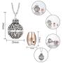 Vintage Hollow Flower Urn Necklace for Ashes Forever in My Heart Memorial Locket Pendant Jar Keepsake Cremation Jewelry