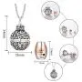 Vintage Hollow Flower Urn Necklace for Ashes Forever in My Heart Memorial Locket Pendant Jar Keepsake Cremation Jewelry