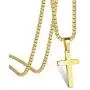 Ursteel Cross Necklace for Men, Stainless Steel Silver Black Gold Cross Pendant Necklace for Men, 16-24 Inches Box Chain Ursteel Cross Necklace for Men, Stainless Steel Silver Black Gold Cross Pendant Necklace for Men, 16-24 Inches Box Chain