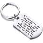 Zuo Bao Inspriational Gifts Graduation Keychain Dog Tag Keychain Gift to Son and Daughter If I Could Give You One Thing in Life