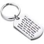 Zuo Bao Inspriational Gifts Graduation Keychain Dog Tag Keychain Gift to Son and Daughter If I Could Give You One Thing in Life