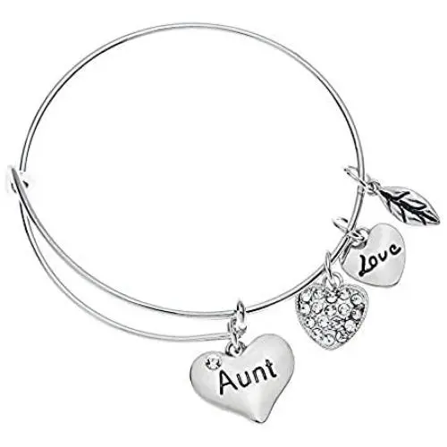Infinity Collection Aunt Bangle Bracelet- Aunt Jewelry- Bracelets for Aunts for Special Aunt Infinity Collection Aunt Bangle Bracelet- Aunt Jewelry- Bracelets for Aunts for Special Aunt