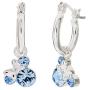Disney Minnie Mouse Birthstone Jewelry for Women and Girls, Minnie Mouse Crystal Hoop Earrings