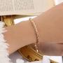 Gold Bracelets for Women, 14K Gold Plated Adjustable Dainty Layered Paperclip Chunky Figaro Herringbone Ball Rope Rectangle Cuban Link Chain Bracelet Gold Chain Bracelets for Women Girls Jewelry Gifts