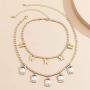 Ingemark Initial Birthstone Tennis Chain Choker Bling Charm Pendant Necklace Women Girls Birthday Wedding Jewelry Accessory Gifts