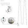 I Love You Mom Necklace 100 Languages Mothers Day Birthday Gifts Mom April May Birthstones Jewelry Simulated Diamond Emerald Blue Sapphire and more stones Sterling Silver Pendant