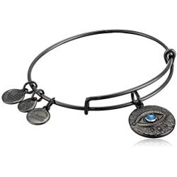 Alex and Ani Womens Evil Eye Bracelet, Midnight Silver