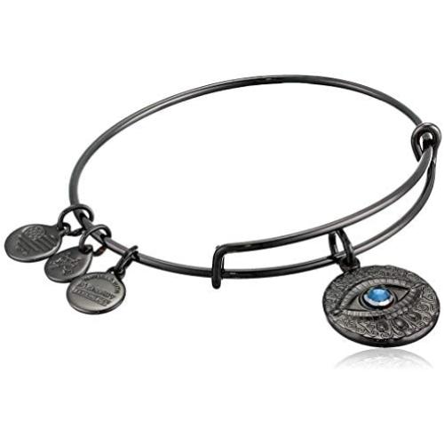 Alex and Ani Womens Evil Eye Bracelet, Midnight Silver