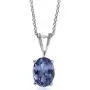 Silvershake 1.32ct. Genuine Tanzanite 925 Sterling Silver Solitaire Pendant with 18 Inch Chain Necklace Silvershake 1.32ct. Genuine Tanzanite 925 Sterling Silver Solitaire Pendant with 18 Inch Chain Necklace