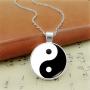 Yin Yang Pendant Necklace - Chinese Philosophy Taoist Symbol Talisman Taichi Yoga Stainless Steel Charm Pendant Necklace Necklace