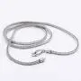 Fashion 100% 925 Sterling Silver 2 mm Necklace Solid Silver Chopin Chain Link Silver Jewelry For Men & Women Italy Design