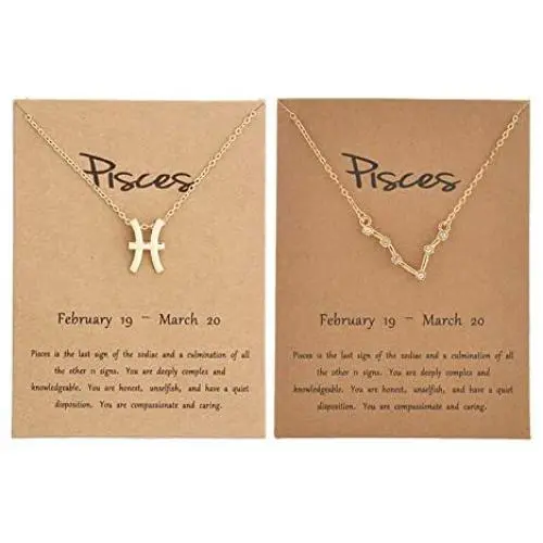 2Pcs Zodiac Necklace for Women 12 Constellation Necklace Zodiac Sign Horoscope Necklaces Zodiac Jewelry Gift 2Pcs Zodiac Necklace for Women 12 Constellation Necklace Zodiac Sign Horoscope Necklaces Zodiac Jewelry Gift