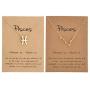 2Pcs Zodiac Necklace for Women 12 Constellation Necklace Zodiac Sign Horoscope Necklaces Zodiac Jewelry Gift